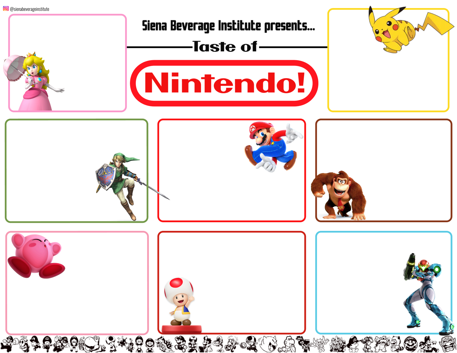 Nintendo Tasting Sheet